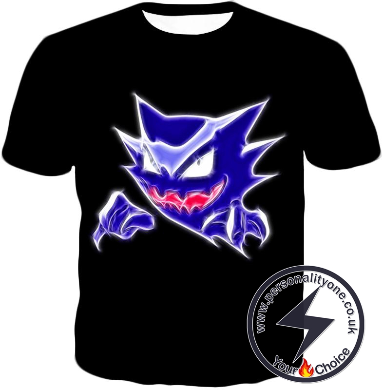 Pokemon Favourite Ghost Type Pokemon Haunter Anime Black T-Shirt