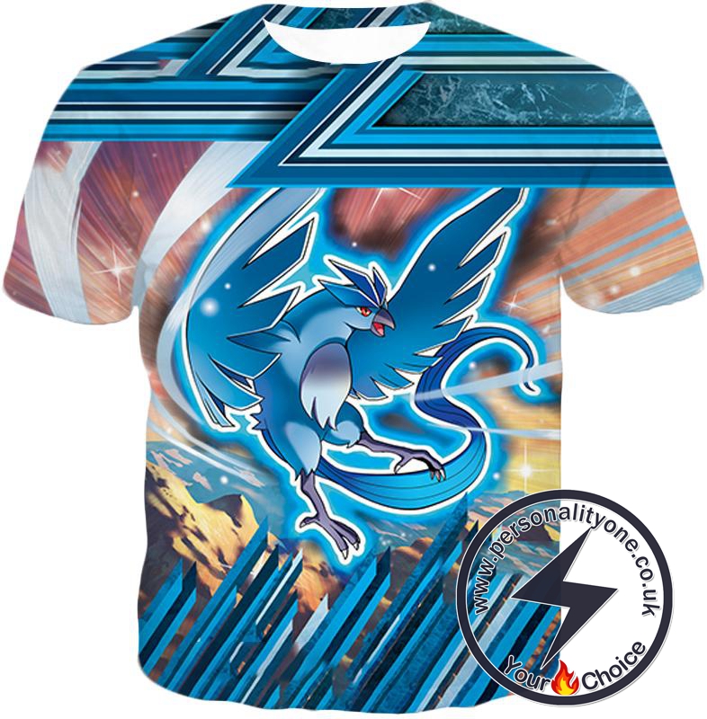 Pokemon Ice Flying Mystic Pokemon Articuno Awesome Action T-Shirt