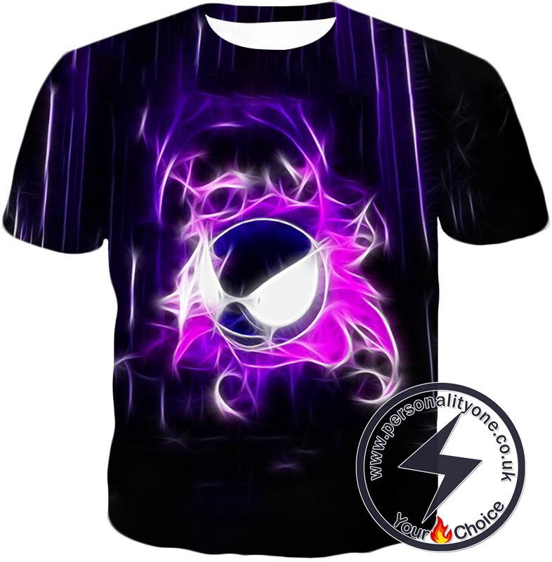 Pokemon Incredible Ghost Type Pokemon Ghastly Cool Black T-Shirt