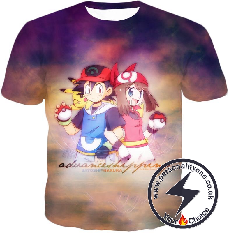 Pokemon Pokemon Advance Generation Trainers Ash and May T-Shirt