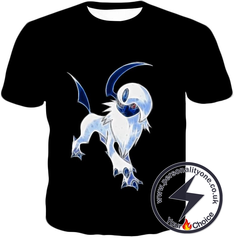 Pokemon Super Cool Disaster Pokemon Absol Awesome Promo Black T-Shirt