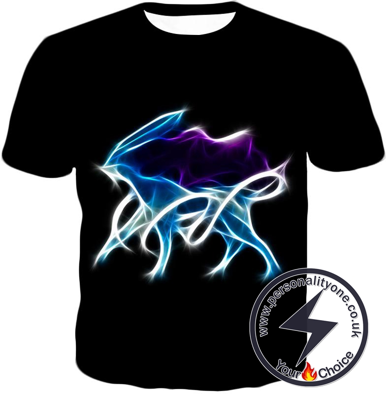 Pokemon Super Cool Legendary Aurora Water Pokeom Suicune Amazing Black T-Shirt