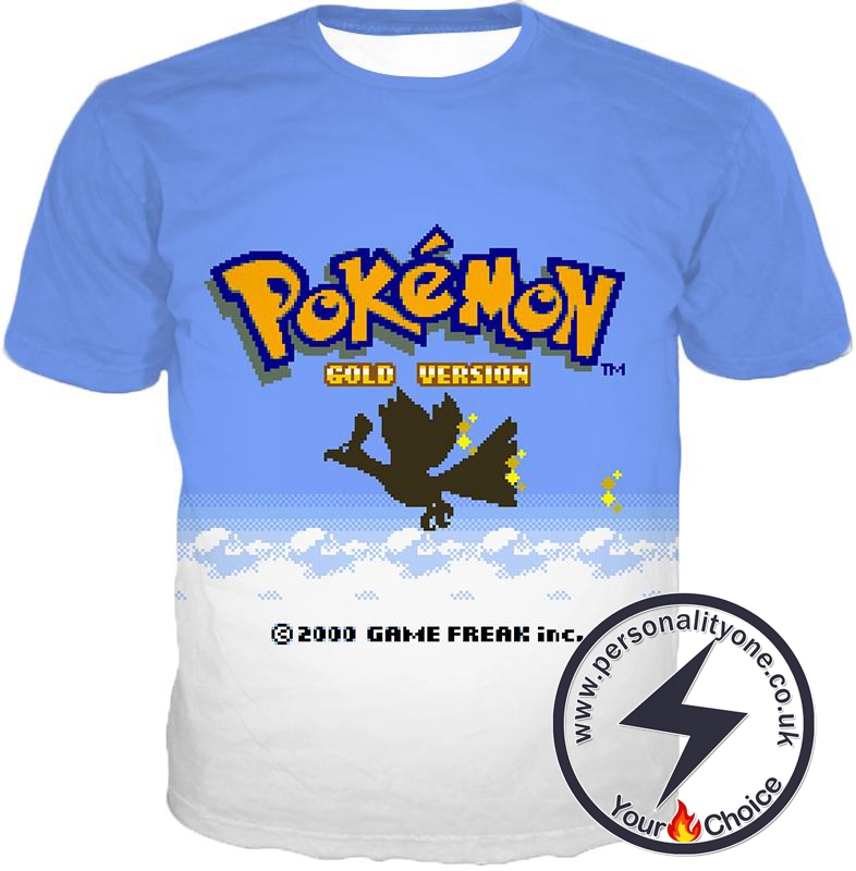 Pokemon Super Cool Pokemon Gold Version Game Promo T-Shirt