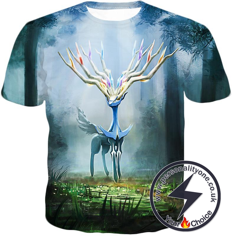 Pokemon Very Cool Fairy Type Pokemon Xerneas Awesome Anime Graphic T-Shirt