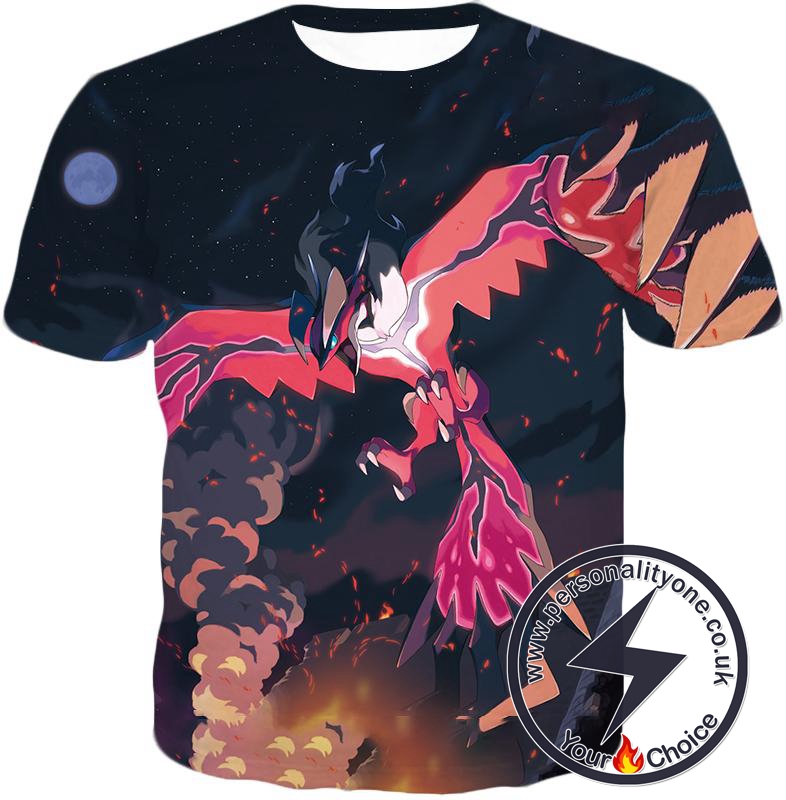 Pokemon Yveltal Dark Flying Type Pokemon Amazing Action T-Shirt