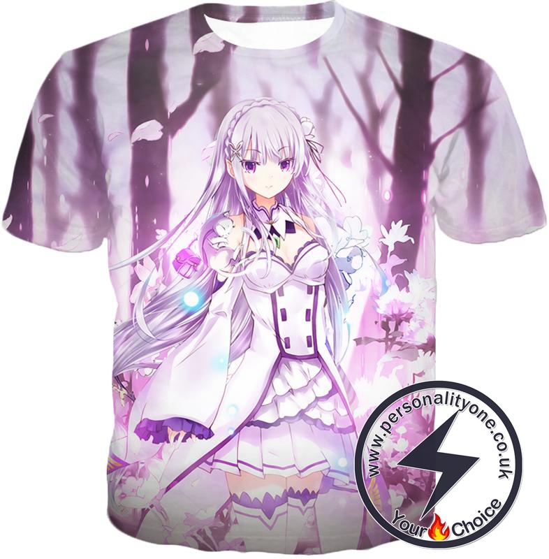 Re:Zero Beautiful Kings Candidate Princess Emilia Cool Anime T-Shirt