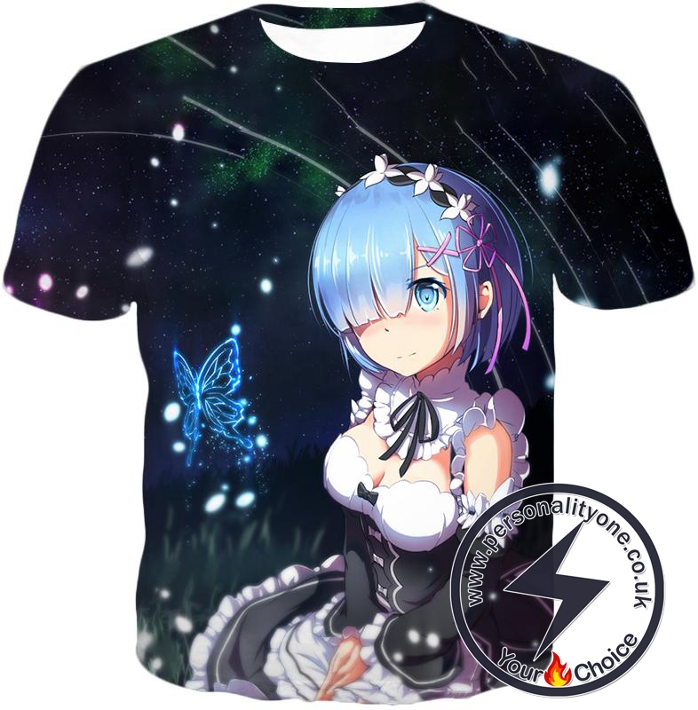 Re:Zero Blue Haired Maid Rem Cute Anime T-Shirt