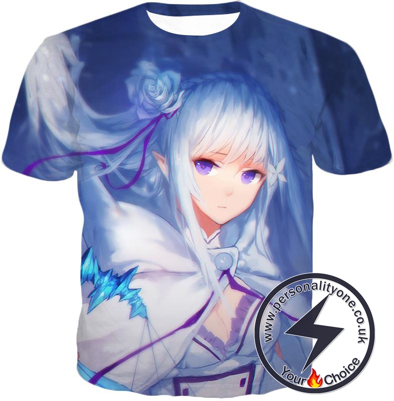 Re:Zero Frost Witch Emilia of Lugnica Cute Anime T-Shirt