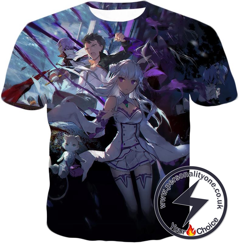 Re:Zero Re:Zero Cool Magic Action Anime T-Shirt