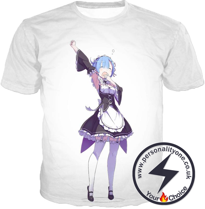 Re:Zero Super Cute Rem the Maid White T-Shirt