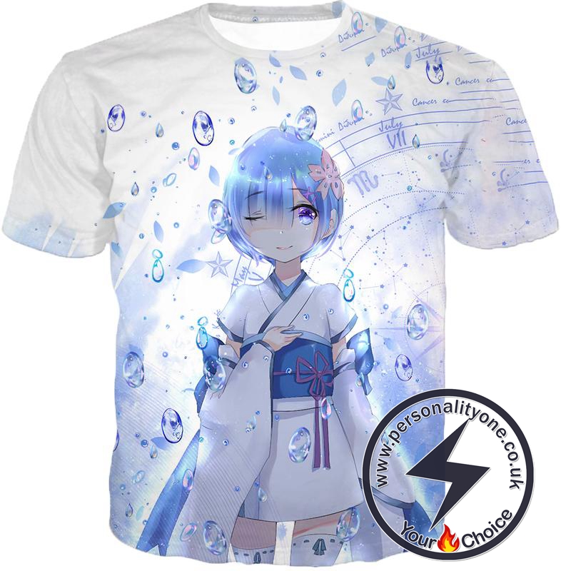 Re:Zero Super Cute Water Magic User Maid Rem T-Shirt