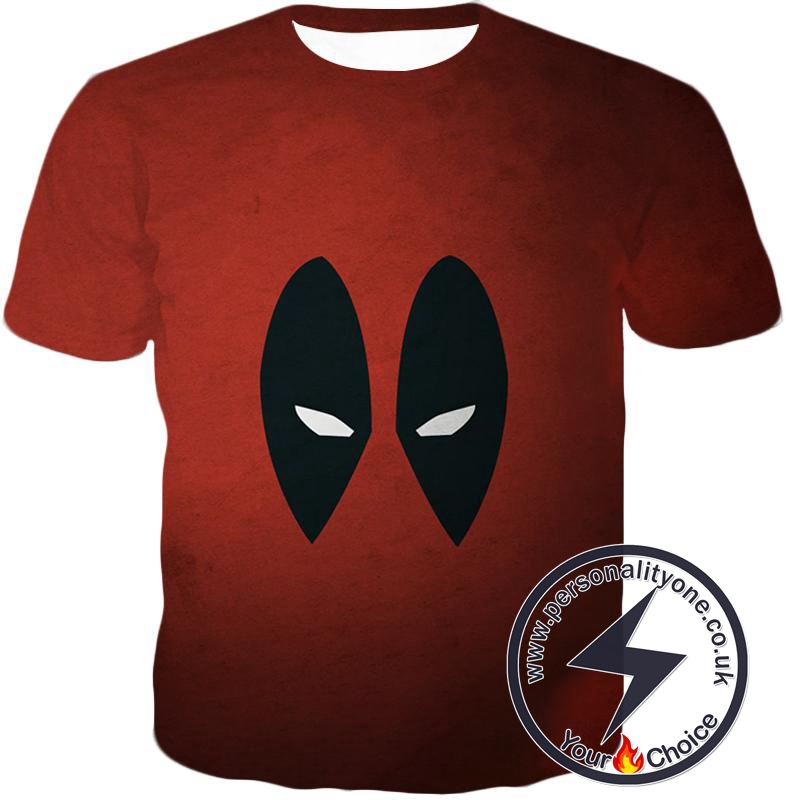 Super Cool Deadpool Eyes Promo Awesome Red T-Shirt