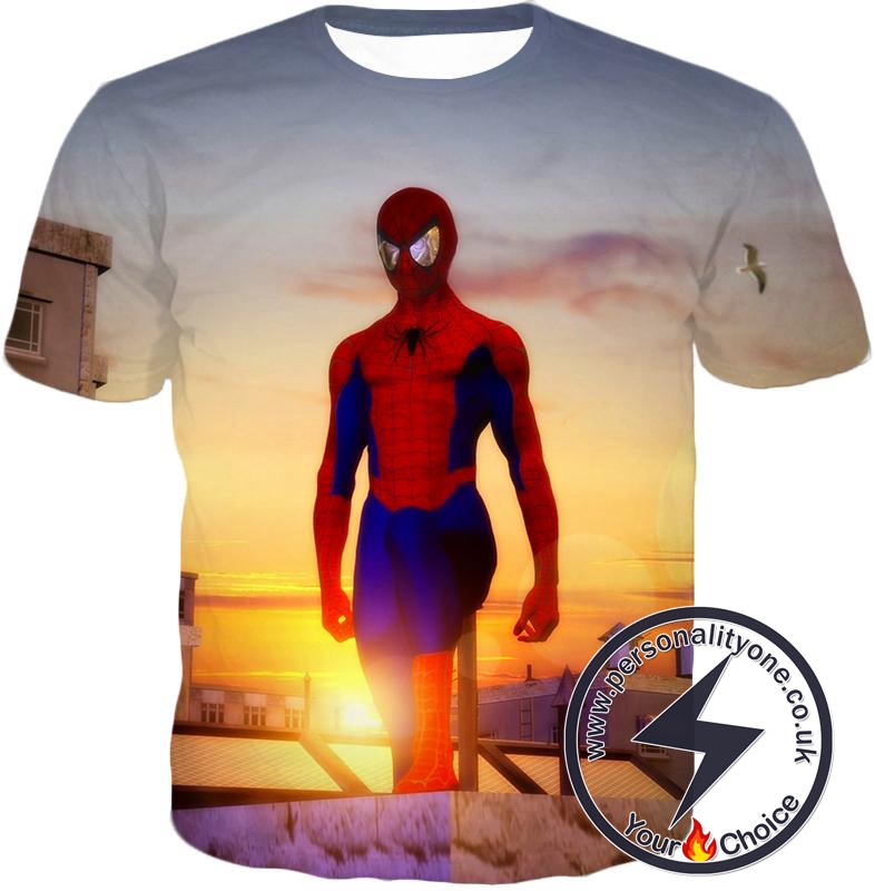 Superhero Spiderman From Dusk to Dawn Cool T-Shirt