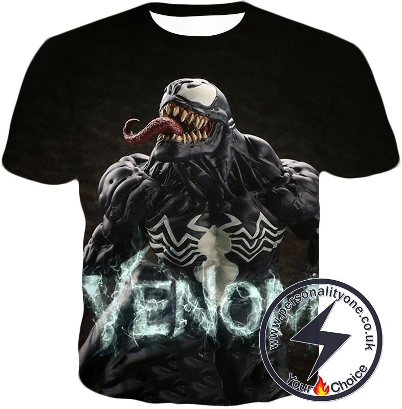 Symbiotic Life Venom Promo Printed Black T-Shirt