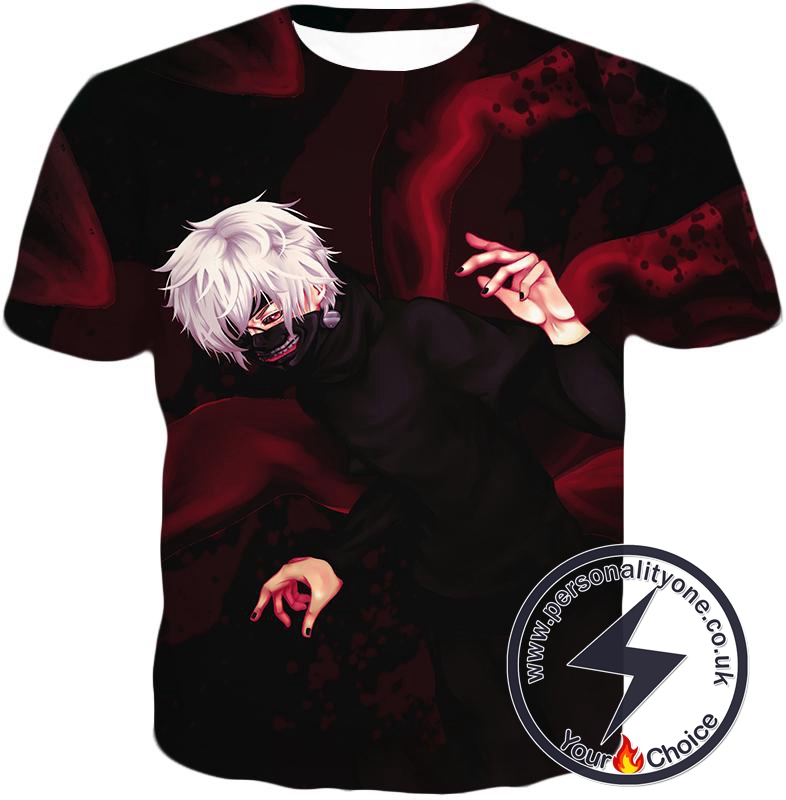 Tokyo Ghoul Awesome Ghoul Ken Kaneki Red Kagune T-Shirt