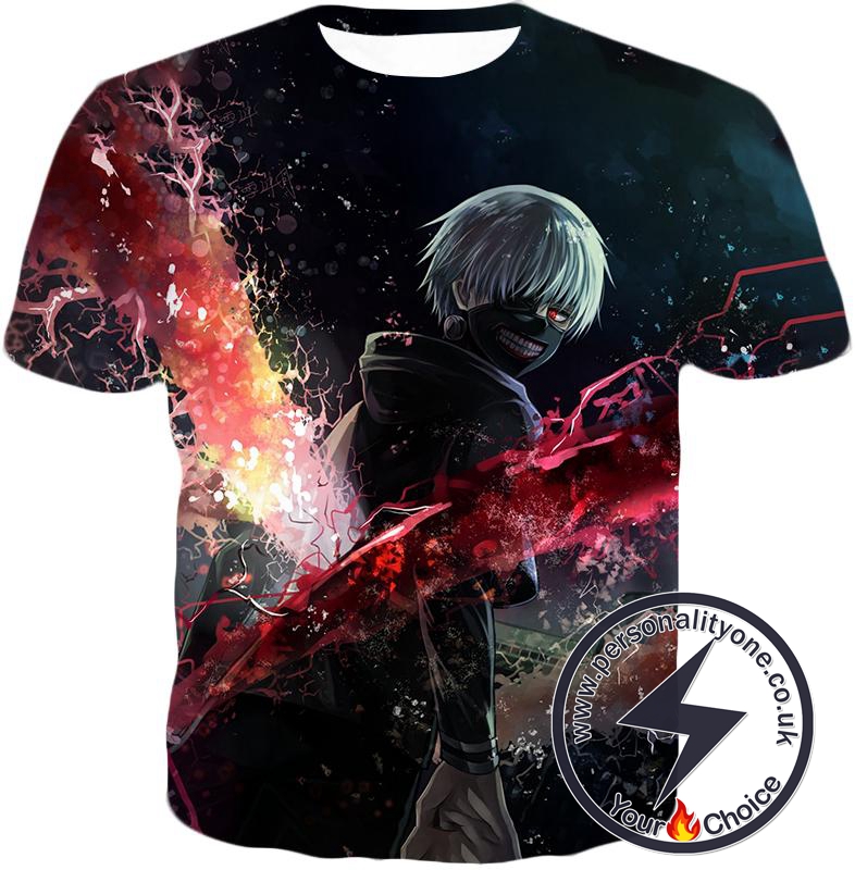 Tokyo Ghoul Awesome Ghoul Masked Ken Kaneki Black T-Shirt