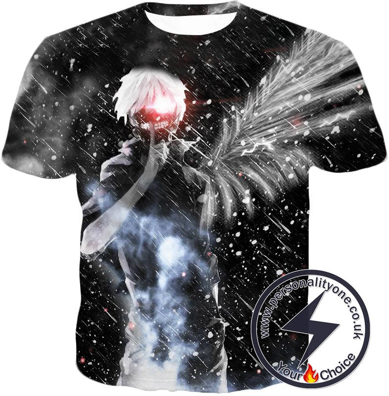 Tokyo Ghoul Ken Kaneki Super Cool Blizzard Patterned T-Shirt