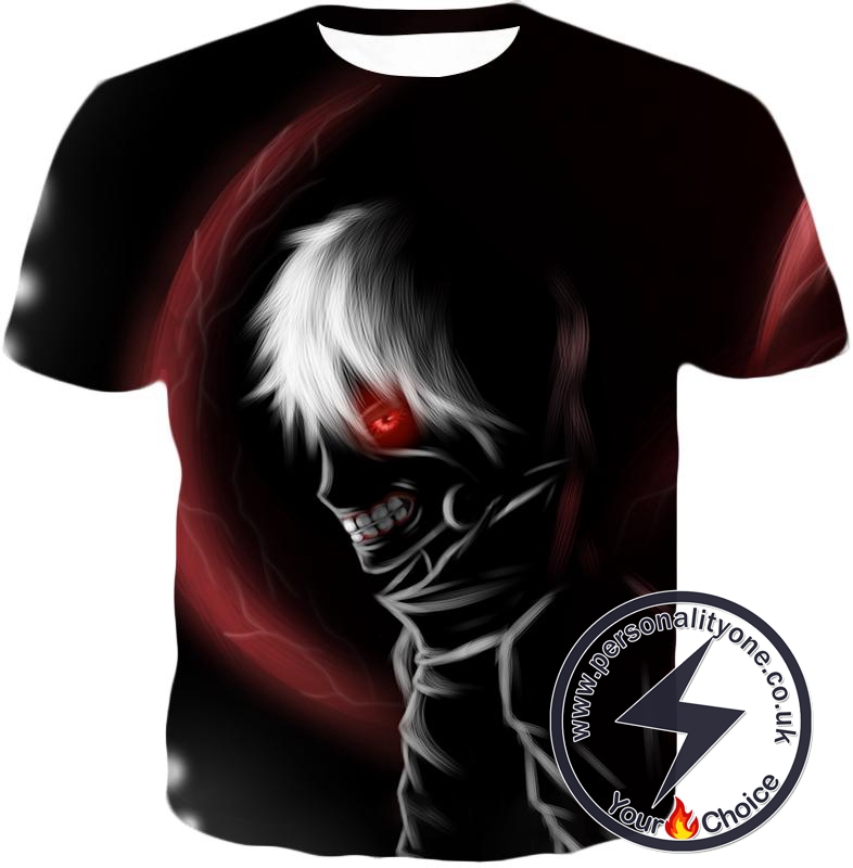 Tokyo Ghoul One Eyed Ken Kaneki Awesome Black T-Shirt