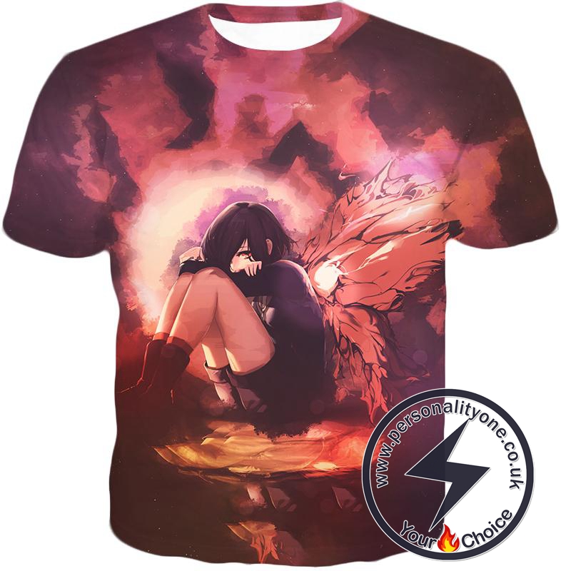 Tokyo Ghoul Protective and Caring Ghoul Kagune Winged Touka T-Shirt